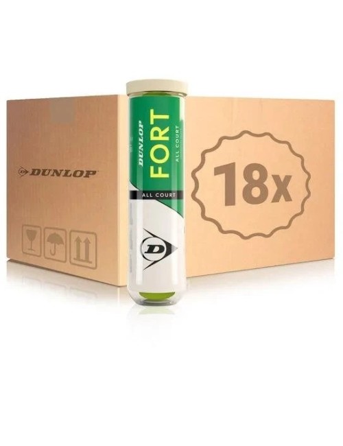 PALLINE TENNIS DUNLOP  FORT ALL COURT 18 TUBI DA 4 PALLINE