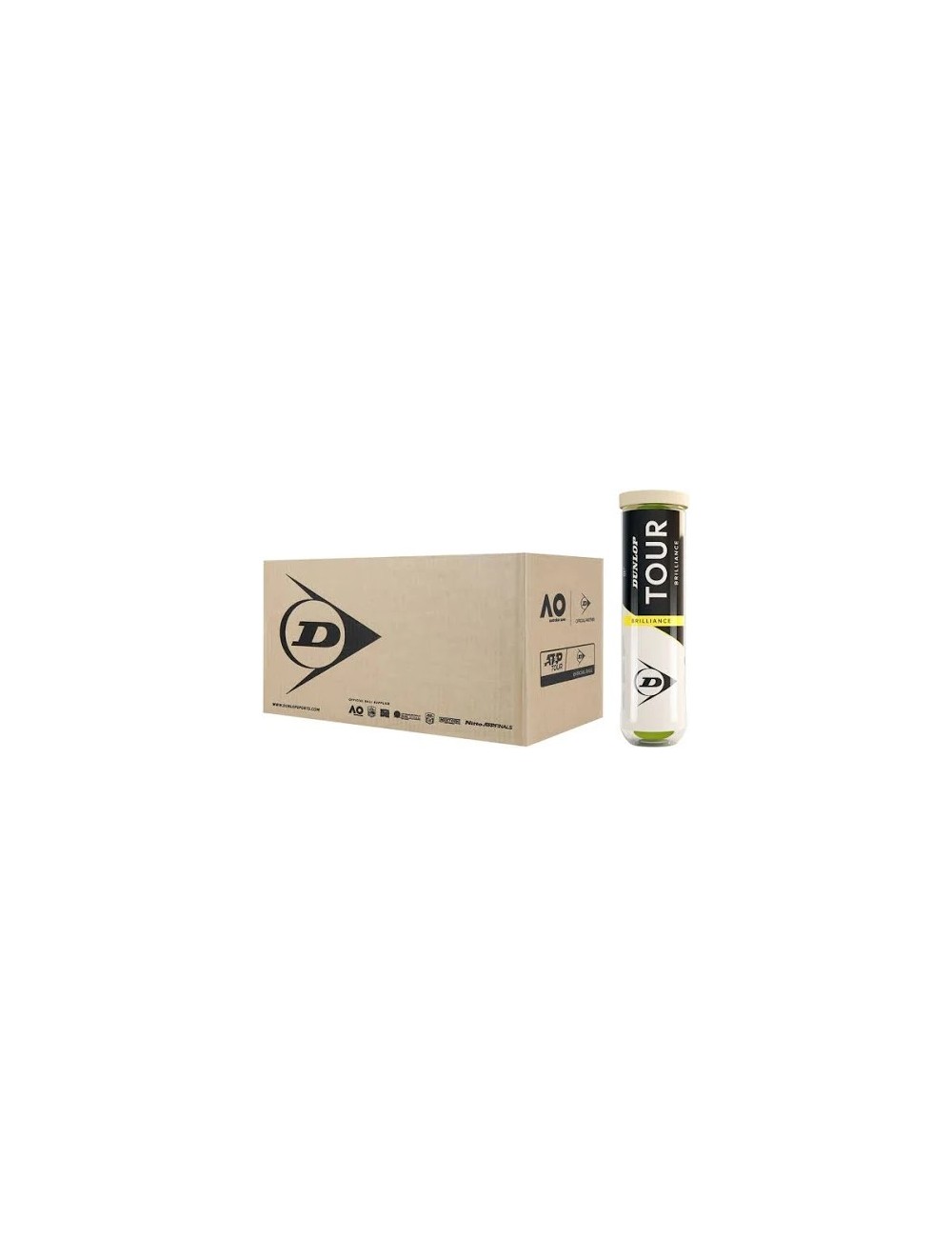 Cartone da 18 tubi di 4 palline dunlop tour brillance